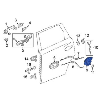Acura OE - Rear Right Door Latch Assembly