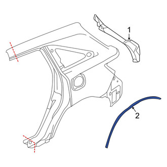 Acura OE - Rear Left Side Body Trim Protector