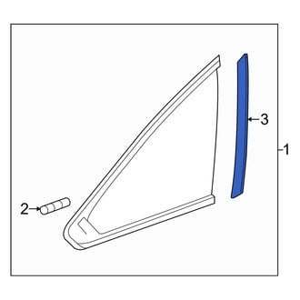 Acura OE - Rear Left Quarter Glass Seal