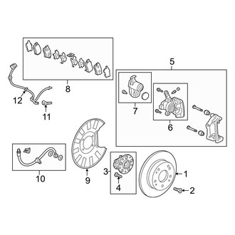 Acura OE - Rear Suspension - Brake Components (FWD)