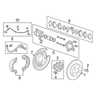 Acura OE - Rear Suspension - Brake Components