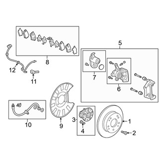 Acura OE - Rear Suspension - Brake Components (AWD)