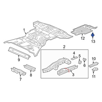 Acura OE - Floor Pan Splash Shield Clip