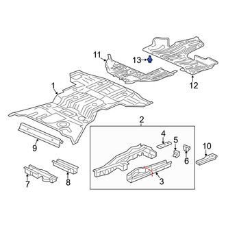 Acura OE - Floor Pan Splash Shield Clip
