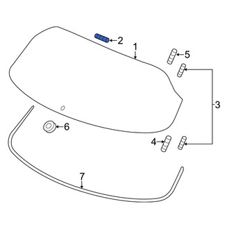 Acura OE - Back Glass Clip