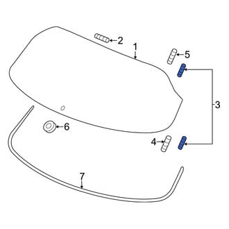 Acura OE - Back Glass Clip