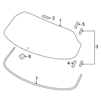Acura OE - Lift Gate - Glass
