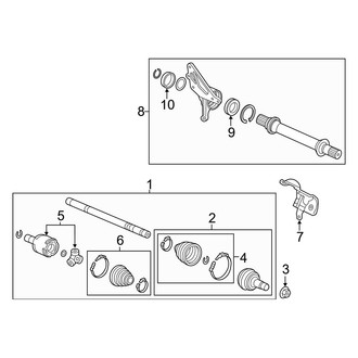 Acura OE - Front Suspension - Drive Axles (3.0L)