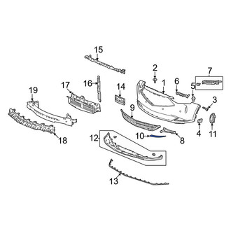 Acura OE - Rear Center Bumper Trim