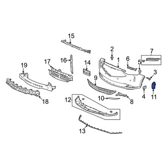 Acura OE - Front Right Bumper Cover Spacer Panel