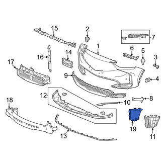 Acura OE - Front Right Radiator Support Air Duct