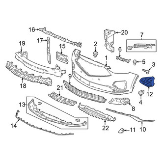 Acura OE - Front Left Bumper Cover Spacer Panel