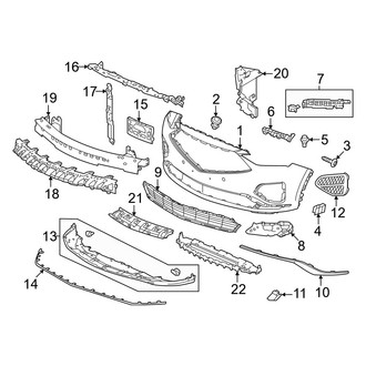 Acura OE - Front Bumper & Grille - Bumper & Components