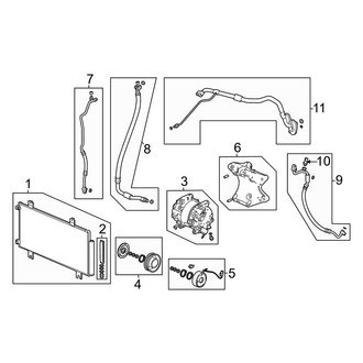 Acura OE - Air Conditioner & Heater - Condenser, Compressor & Lines (Base / SH-AWD)
