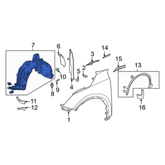 Acura OE - Front Right Fender Splash Shield