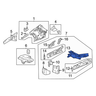 Acura OE - Front Left Frame Side Member Assembly
