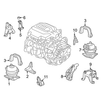 Acura OE - Engine / Transaxle - Engine & Transmission Mounting (3.5L)
