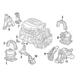 Acura OE - Engine / Transaxle - Engine & Transmission Mounting (3.0L)