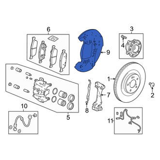 Acura OE - Front Left Brake Dust Shield