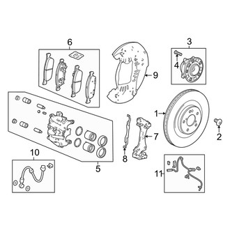 Acura OE - Front Suspension - Brake Components