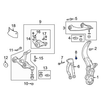 Acura OE - Suspension Control Arm Nut