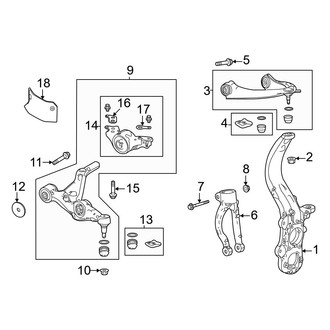 Acura OE - Front Suspension - Suspension Components (Base / SH-AWD / Type S)