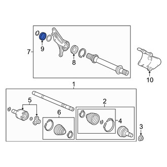 Acura OE - CV Axle Shaft Carrier Bearing Seal