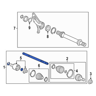 Acura OE - Front Left CV Axle Assembly