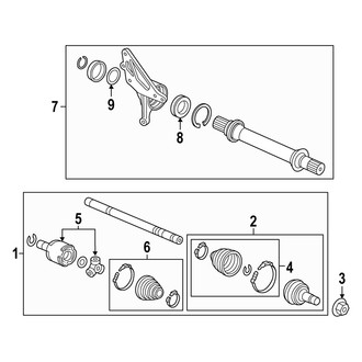 Acura OE - Front Suspension - Drive Axles