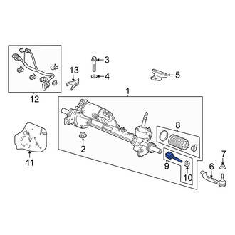 Acura OE - Inner Steering Tie Rod End