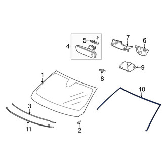 Acura OE - Front Upper Windshield Molding