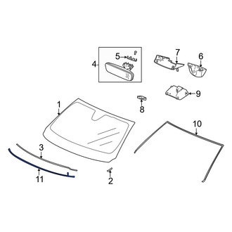 Acura OE - Front Lower Windshield Molding