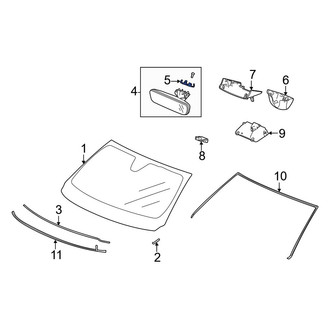 Acura OE - Interior Rear View Mirror Clip