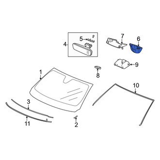 Acura OE - Front Lower Interior Rear View Mirror Cover