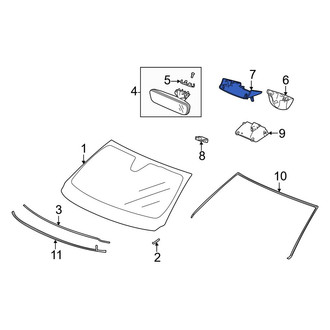 Acura OE - Front Upper Interior Rear View Mirror Cover