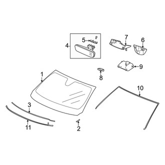 Acura OE - Windshield - Glass