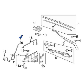 Acura OE - Front Windshield Washer Nozzle