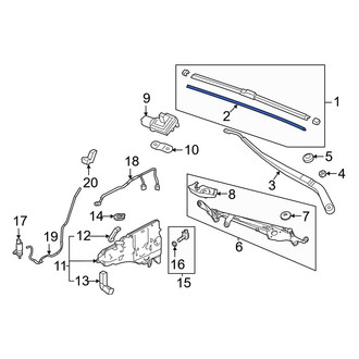Acura OE - Left Wiper Blade Refill