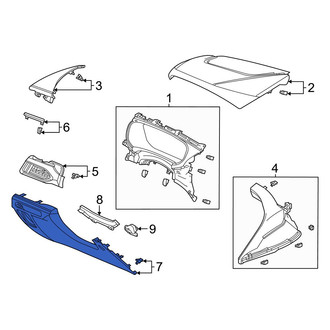 Acura OE - Left Instrument Panel Knee Bolster
