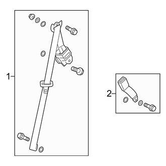 Acura OE - Restraint Systems - Third Row Seat Belts