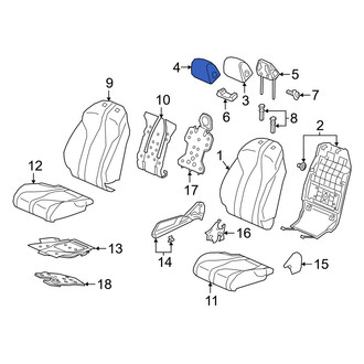 Acura OE - Front Left Headrest Cover