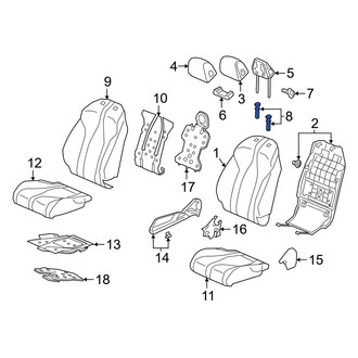 Acura OE - Rear Headrest Guide