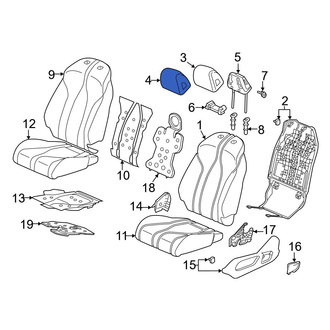 Acura OE - Front Left Headrest Cover