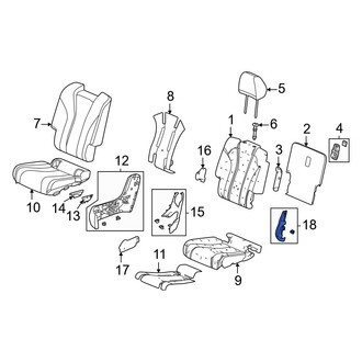 Acura OE - Seat Back Recliner Adjustment Mechanism Cover