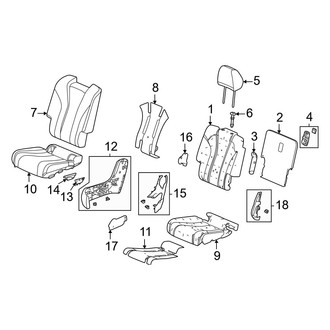 Acura OE - Seats & Tracks - Second Row Seats (Passenger Side)