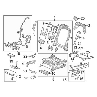 Acura OE - Seats & Tracks - Tracks & Components (Driver Seat)