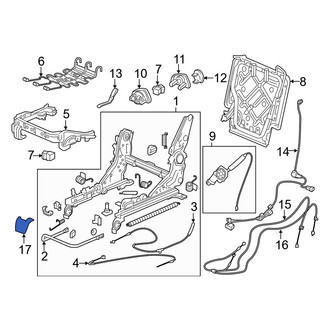 Acura OE - Seat Track Cover