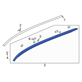 Acura OE - Left Roof Luggage Carrier Side Rail