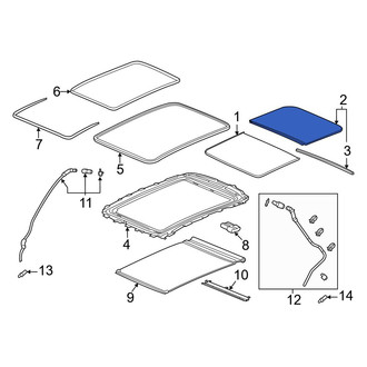 Acura OE - Rear Sunroof Glass