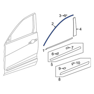 Acura OE - Front Left Door Reveal Molding
